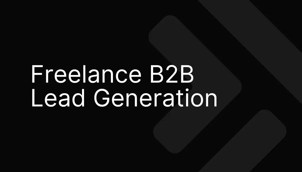 freelance b2b lead generation
